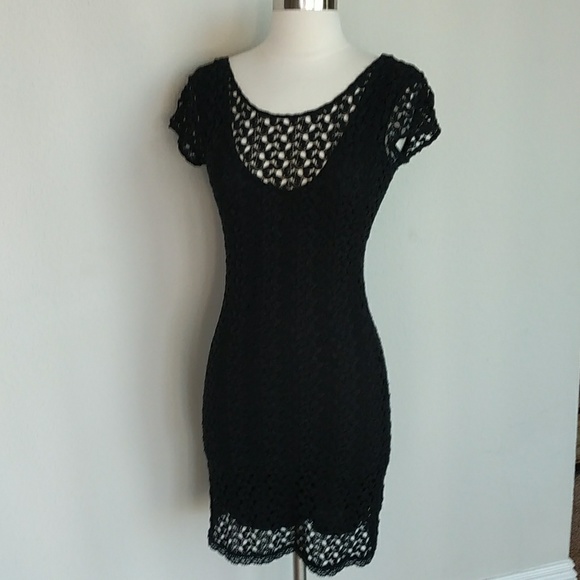 Free People Dresses & Skirts - Free people black crochet dres sz xs.NWT.